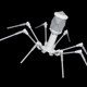 Un modèle Lego d'un bactériophage, un type de virus qui infecte les bactéries.